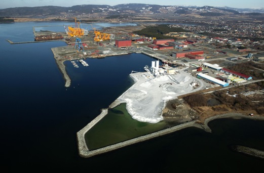 Luftfoto av havneområde