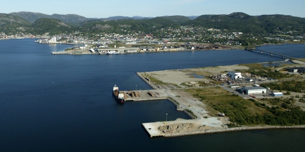 Oversiktsbilde fra Namsos havn